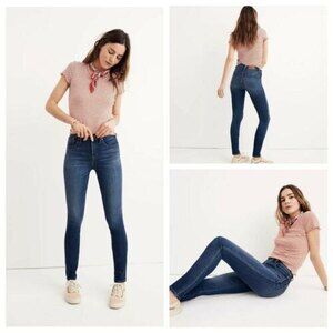 Madewell 10" High-Rise Skinny Jeans Women's Size 25 in Danny Wash G7391 27
